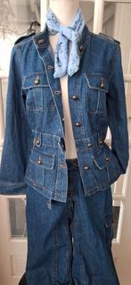 🦋zelfdekleur 👇2delige jeans set broek +jasje mtm38/40👇 🦋, Ophalen of Verzenden, Nieuw, Maat 38/40 (M), Blauw