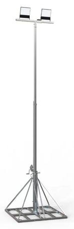 uitschuifbare lichtmast 6-12 m voorzien van 2 stuks lamp, Doe-het-zelf en Verbouw, Bouwverlichting, Ophalen, Met statief, Zo goed als nieuw
