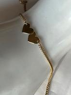 Gouden armband met hartjes - 333 / 8 karaat, Sieraden, Tassen en Uiterlijk, Kettingen, Met hanger, Gebruikt, Verzenden, Goud