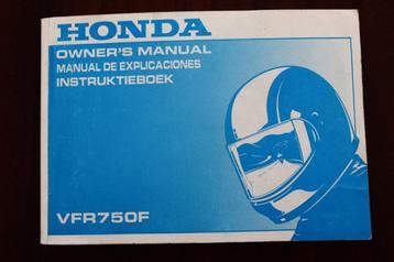 Honda VFR750F 1989 instructie boekje owner's manual VFR 750 beschikbaar voor biedingen