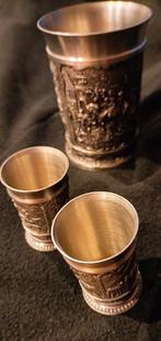 Tinnen Borrelglaasjes drank bekers Set SKS Zinn 95, Antiek en Kunst, Ophalen of Verzenden