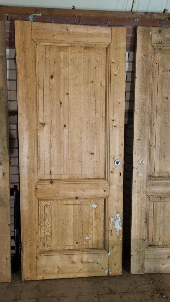 Antieke Amerikaanse Grenen Deuren - 125+ jaar oud, Doe-het-zelf en Verbouw, Deuren en Horren, Gebruikt, Binnendeur, 200 tot 215 cm