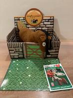 Crafty Pony paarden knuffel bruin met zwarte manen met stal, Ophalen of Verzenden, Gebruikt, Paard