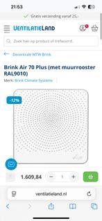 Brink air 70 plus de-centrale WTW GLOEDNIEUW, Witgoed en Apparatuur, Luchtbehandelingsapparatuur, Ophalen, Nieuw, Luchtreiniger