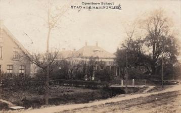 HE035 Fotokaart Stad a/h. Haringvliet School 1917 beschikbaar voor biedingen