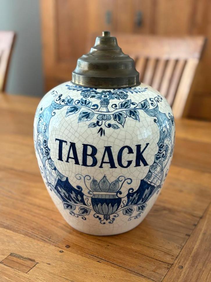 Antieke Tabakspot Delfts Blauw, Antiek en Kunst, Antiek | Keramiek en Aardewerk, Ophalen