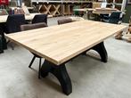 Eettafel - Tafelblad - Massief Eiken Recht - 40 mm dik, Niet ingevuld, Vijf personen of meer, Rechthoekig, Niet ingevuld