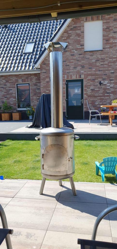 rvs tuinkachel tuinhaard terrashaard houtkachel buitenhaard, Tuin en Terras, Tuinhaarden, Nieuw, Ophalen of Verzenden