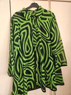 Groene blouse met zwart patroon - Maat 52, Ophalen of Verzenden, Zo goed als nieuw