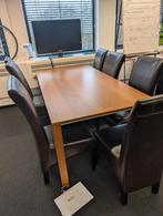 Tafel J. de Bouvrie met stoelen, Huis en Inrichting, Tafels | Eettafels, Ophalen, Gebruikt, 100 tot 150 cm, Vijf personen of meer