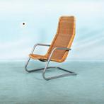 Vintage buisframe fauteuil Dirk van Sliedregt l lounge chair, Ophalen of Verzenden, Gebruikt, Riet of Rotan