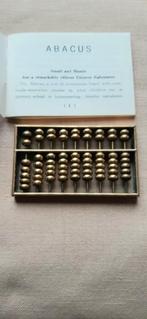 Oude abacus chinese rekenmethode koperen bolletjes marmer pl, Antiek en Kunst, Ophalen of Verzenden