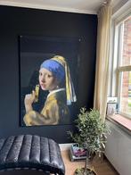 Girl with a gun - Vermeer- Limited Edition 18/50, Huis en Inrichting, Minder dan 50 cm, Schilderij, Zo goed als nieuw, Ophalen