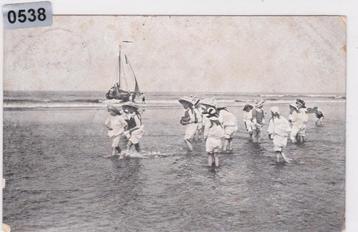 150538 In het zilte nat Zandvoort uude kaart zegel 1915 beschikbaar voor biedingen