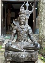 Groot en Bijzonder Shiva Tuinbeeld Massief Lavasteen 155cm, Tuin en Terras, Tuinbeelden, Nieuw, Steen, Boeddhabeeld, Verzenden