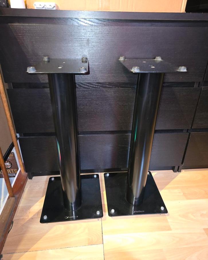 Norstone Stylum 2 speaker stands zwart., Audio, Tv en Foto, Overige Audio, Tv en Foto, Zo goed als nieuw, Ophalen of Verzenden