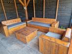 Mooie robuuste loungeset 5-delig met kussens!, Tuin en Terras, Tuinsets en Loungesets, Ophalen, Zo goed als nieuw, Bank