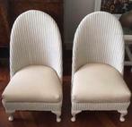Lage origineel Lloyd loom stoelen wit, Huis en Inrichting, Fauteuils, Ophalen of Verzenden, Zo goed als nieuw