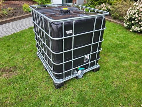 IBC container 1000L zwart anti-alg – gespoeld, Tuin en Terras, Regentonnen, Zo goed als nieuw, Kunststof, 150 liter of meer, Ophalen