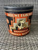 Te koop: rond koffieblik van Douwe Egberts 23 cm hoog., Verzamelen, Blikken, Ophalen of Verzenden, Gebruikt, Koffie, Douwe Egberts