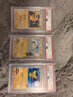 PSA 8 - Pikachu 003, 009, 011 Movie Promos Very Rare JP, Ophalen of Verzenden, Zo goed als nieuw, Losse kaart, Foil