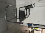 Vintage stoel ( buisframe), Huis en Inrichting, Stoelen, Ophalen, Gebruikt, Zwart, Leer