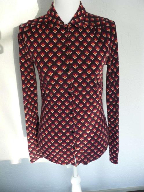 Leuke King Louie Retro blouse maat S., Kleding | Dames, Blouses en Tunieken, Zo goed als nieuw, Maat 36 (S), Rood, Ophalen of Verzenden