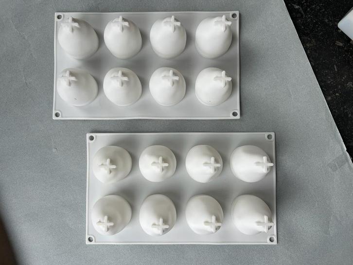 Siliconen Bakvorm Set - Perenvorm- Taarten/Cupcakes, Hobby en Vrije tijd, Taarten en Cupcakes maken, Zo goed als nieuw, Bakvorm