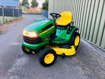 Zeer nette john deere x140 zitmaaier extra breedt !!! beschikbaar voor biedingen