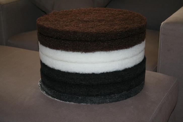 Vloerpads 13 inch voor Floorboy 2wit 2bruin 3zwart, €1,- pst, Doe-het-zelf en Verbouw, Gereedschap | Machine-onderdelen en Toebehoren