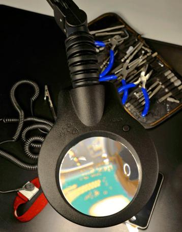 ZGAN: Luxo ESD Safe soldeerloep KFM LED (loeplamp /loupelamp
