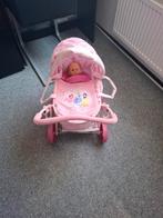 Mooie Disney prinsessen poppenwagen incl popje matras laken, Ophalen, Zo goed als nieuw, Meisje