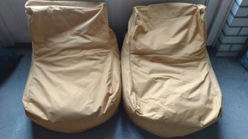 Lebel 2 zitzakken oker geel beschikbaar voor biedingen