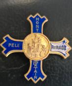 Antiek Montpelerinage katholieke broche, Verzenden, Gebruikt