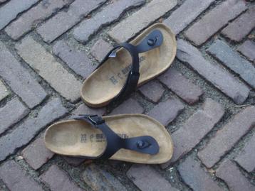 GRATIS VERZENDEN NIEUWE ZWARTE LEREN GIZEH BIRKENSTOCKS 37 beschikbaar voor biedingen