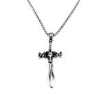 60cm x 3mm Ketting Heren + Zwaardkruis Draak Kruis Hanger, Sieraden, Tassen en Uiterlijk, Kettingen, Birgitta-Gracht 33, 6465 EL Kerkrade, Nederland