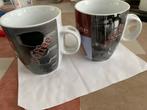 Twee leuke koffiemokken met koffie print, Ophalen, Zo goed als nieuw