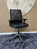 6x Steelcase bureaustoel (zwart leer zitting), Ophalen of Verzenden, Gebruikt, Zwart