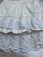 Lief creme rokje met soepele tule en kant , mt 42, Maat 38/40 (M), Holly Bracken, Wit, Ophalen of Verzenden