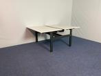 5 x Bench bureau Ahrend Balance, wit/zwart, 140 x 170 cm., Ophalen, In hoogte verstelbaar, Gebruikt, Bureau