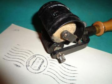 Oude post datum vlag stempel beschikbaar voor biedingen