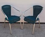 10 Nette wicker aluminium terrasstoelen terras cafe stoelen, Ophalen of Verzenden, Zo goed als nieuw, Kunststof, Vijf, Zes of meer stoelen