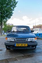 Saab 900 2.1 I 16 HB U9 1992 Blauw, Auto's, Voorwielaandrijving, Beige, 4 cilinders, Blauw