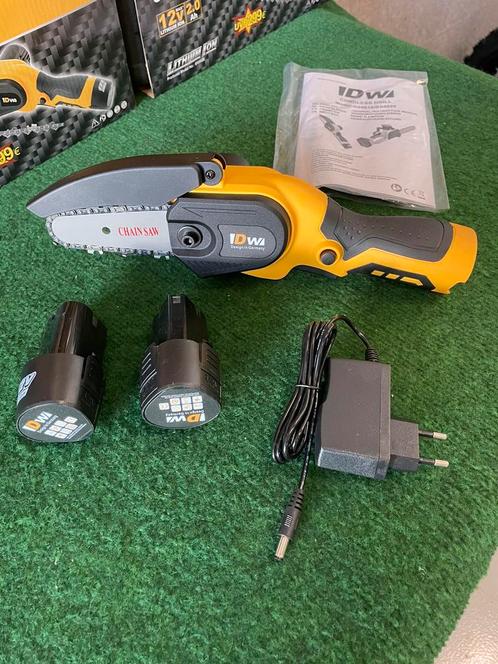 Nieuwe 12V kettingzaag met 2 accu’s, Tuin en Terras, Hand-tuingereedschap, Nieuw, Overige soorten, Ophalen