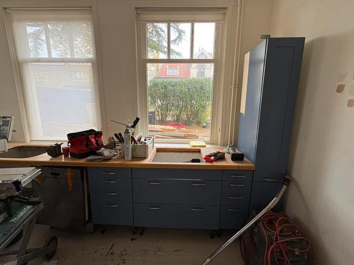 Gratis ophalen! Siematic keuken blauw incl afwasmachine, Huis en Inrichting, Keuken | Keukenelementen, Gebruikt, Minder dan 100 cm