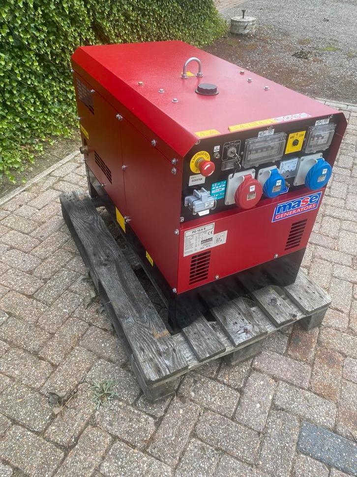 Mase 10 kva diesel aggregaat, Doe-het-zelf en Verbouw, Aggregaten, Zo goed als nieuw, Dieselolie, Ophalen of Verzenden
