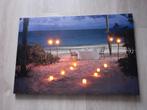 schilderij "romantisch met echte lichtjes" 60 cm x 40 cm, Ophalen, Zo goed als nieuw, Schilderij, Minder dan 50 cm