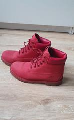 Rode Timberland boots, maat 40., Kleding | Dames, Schoenen, Ophalen of Verzenden, Zo goed als nieuw, Rood