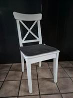 Witte houten Ikea stoelen (4), Huis en Inrichting, Ophalen, Wit, Vier, Hout
