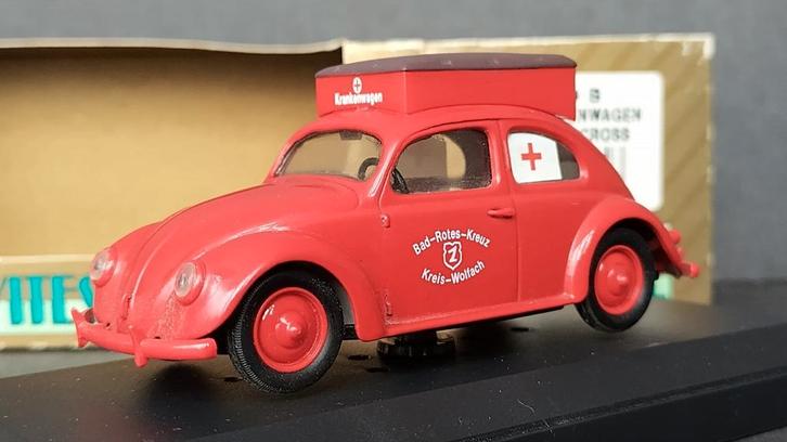 Volkswagen VW Kever Bril ambulance 1:43 Vitesse Pol, Hobby en Vrije tijd, Modelauto's | 1:43, Zo goed als nieuw, Auto, Overige merken